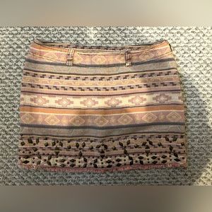 Free People Studded Geometric Striped Skirt